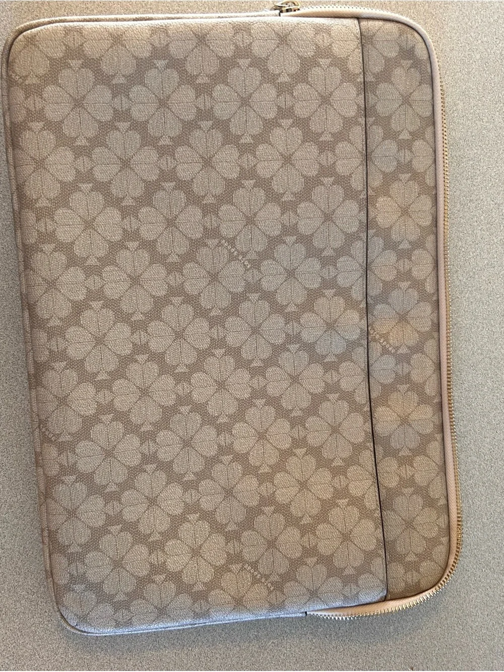 kate spade Beige Floral Logo Laptop Sleeve